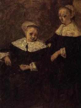Eugene Boudin : Two Woman